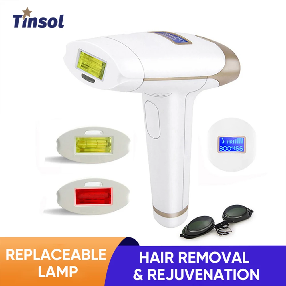 Tinsol IPL Laser Epilierer 1000000 Impulse Haaren tfernungs maschine LCD-Display T009i permanente Bikini Trimmer elektrische Depilador