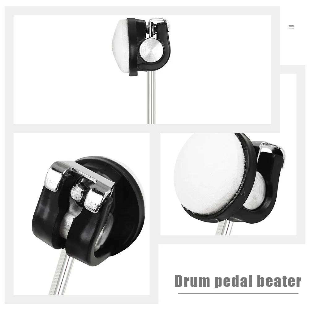 

1pcs Professional Kick Head Replacement Durable Felt Steel Bass Pedal Beater Easy Install Drum Kit Accessory - Long Lasting Drum