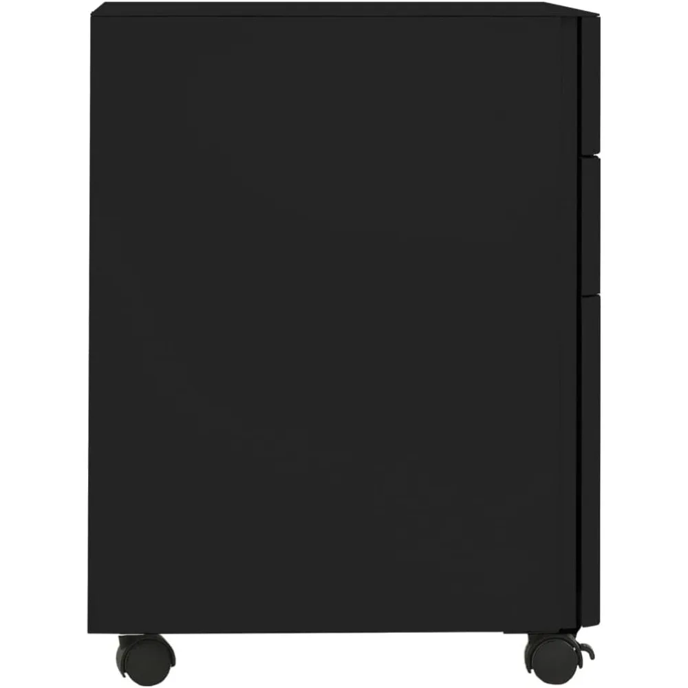 File Cabinet Black Steel File Cabinet Rectangular Modern
