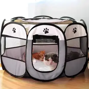 Pet Tent Folding tragbar, achteckiger Zaun, Hundeschutz, einfach zu bedienen, einfacher Outdoor -Betrieb, große Käfige, Katzenzäune, Zwinger 12 Hauptverkauf Aibo Dog - №7