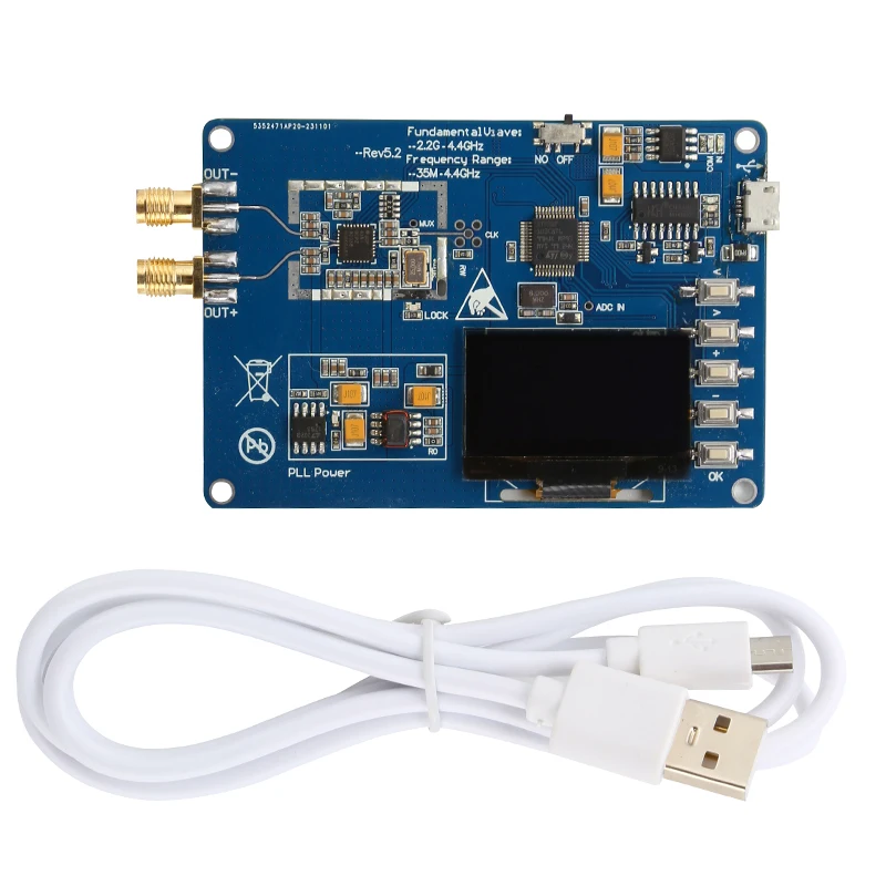 

35MHz-4400MHz RF Signal Generator ADF4351 Module Sweep Frequency Generator PLL With OLED Display