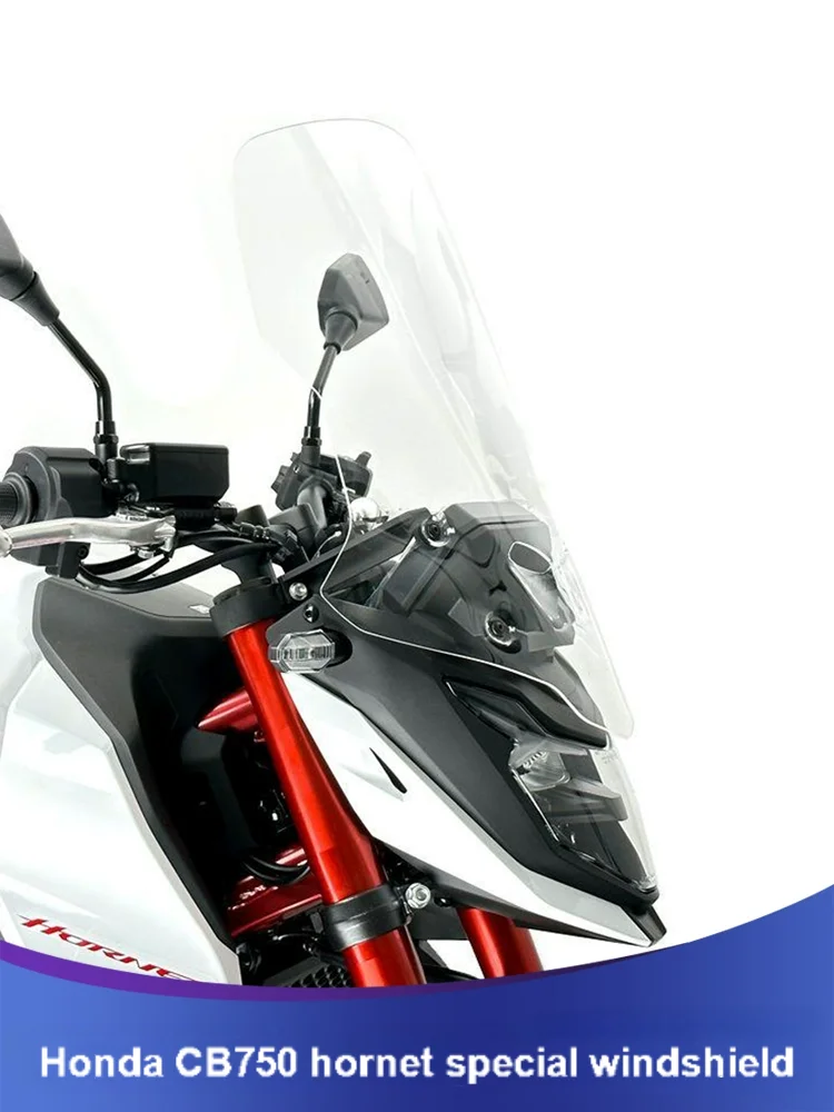 

For Honda CB750 Hornet CB 750 heightened and modified motorcycle windshield windscreen front glass windproof board with bracket