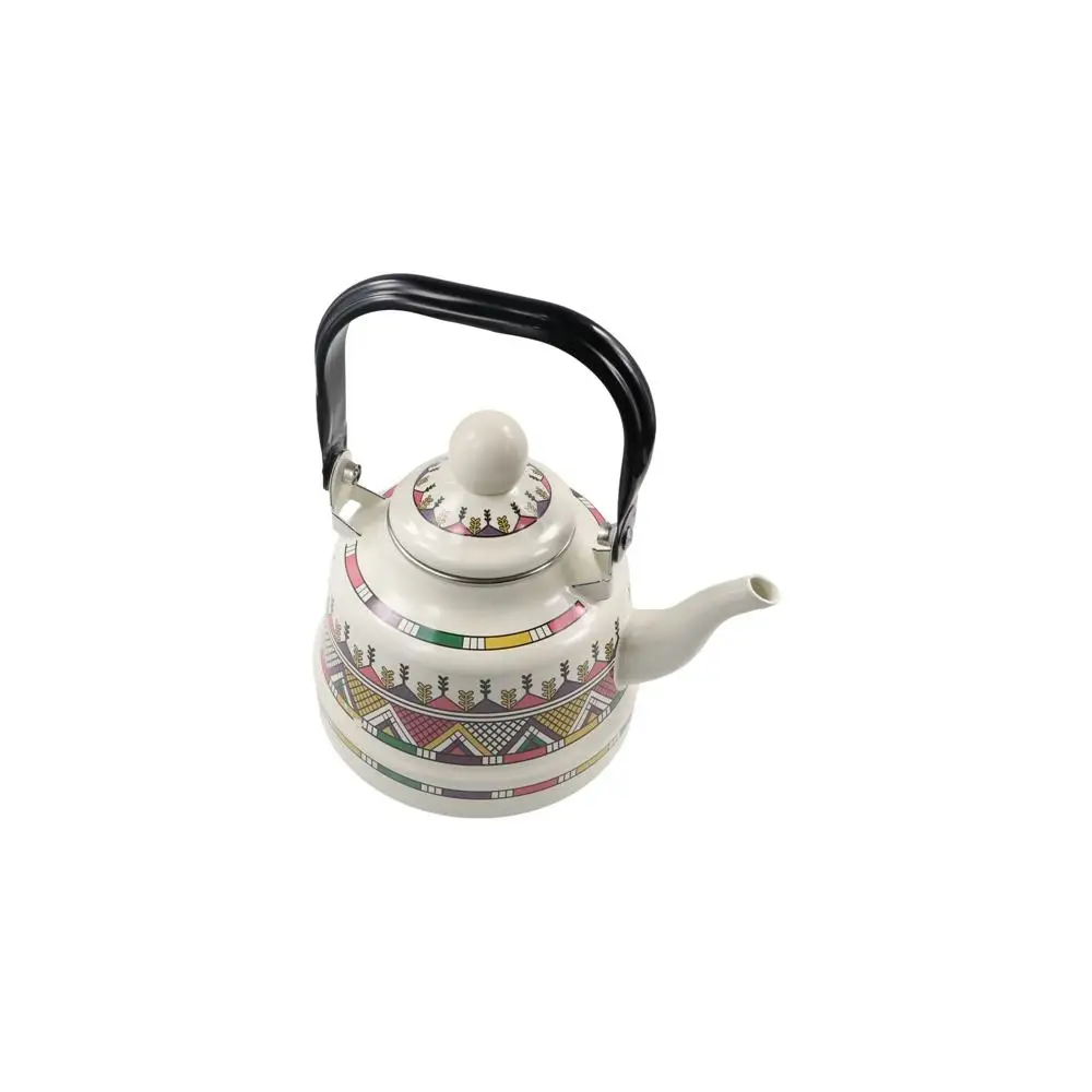 

Teakettle Enamel Enamel Tea Kettle European Style Handmade Water Kettle Comfortable Handle 2.5L Water Jug Home