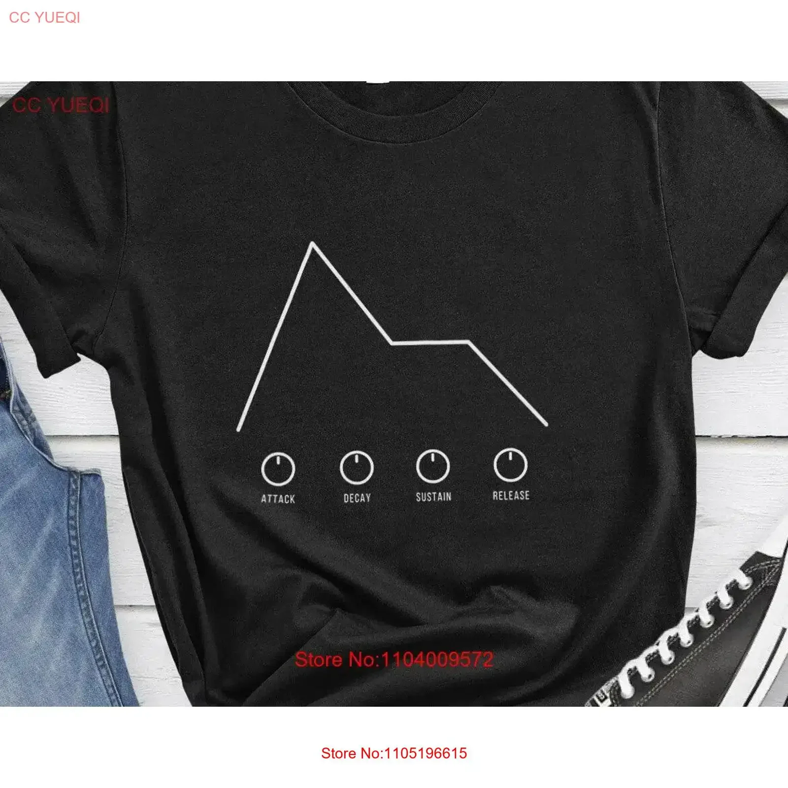ADSR Envelope T Shirt Sound Synthesis Recording Studio s Music Lover Audio Engineer Producer vintage Washed Versatile homme