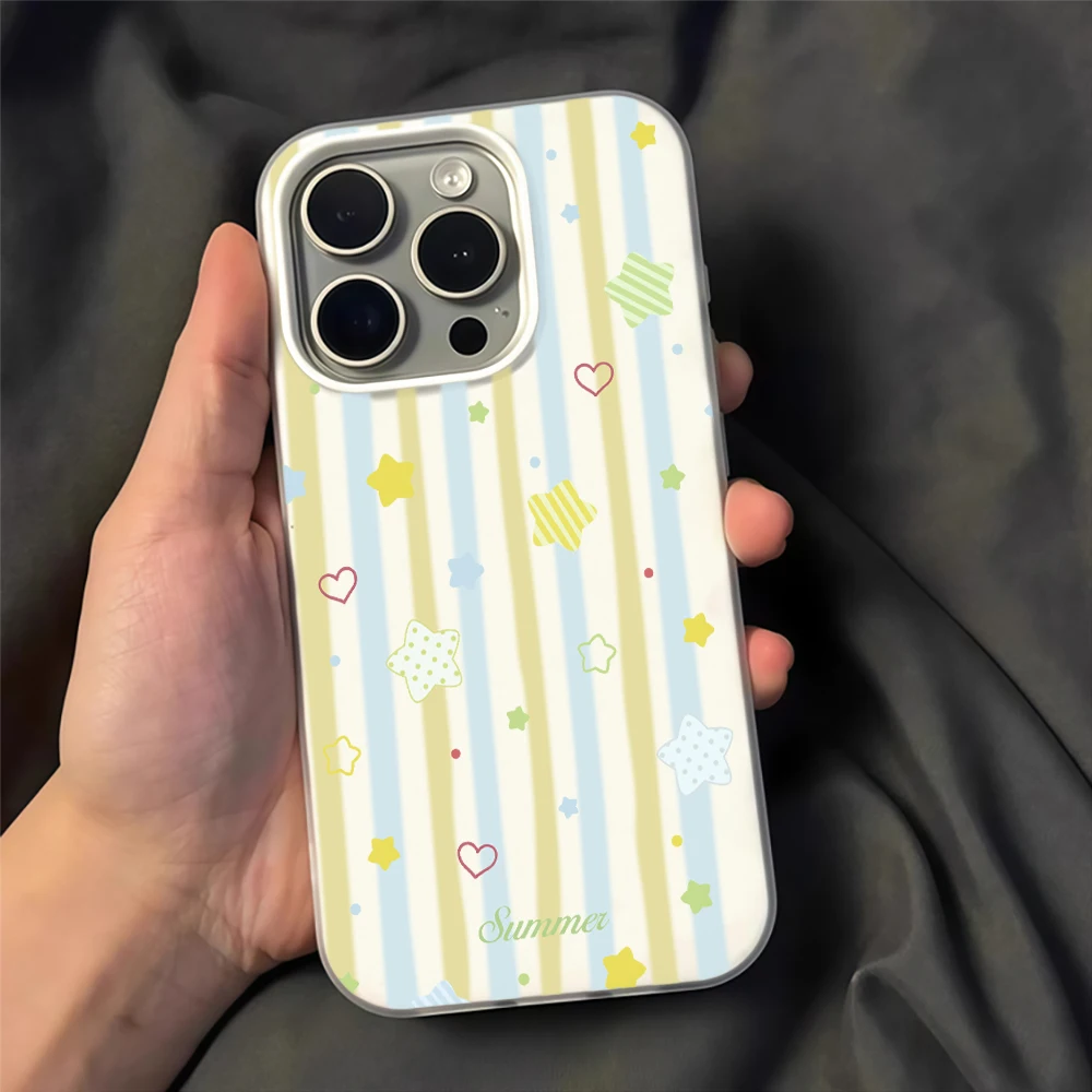 Minimalist Outline Stars Ins Jelly shell Phone Case For Xiaomi 14 T 17 Pro 15 T Pro Max For XM  Mi 11 Lite 5G Shockproof Cover