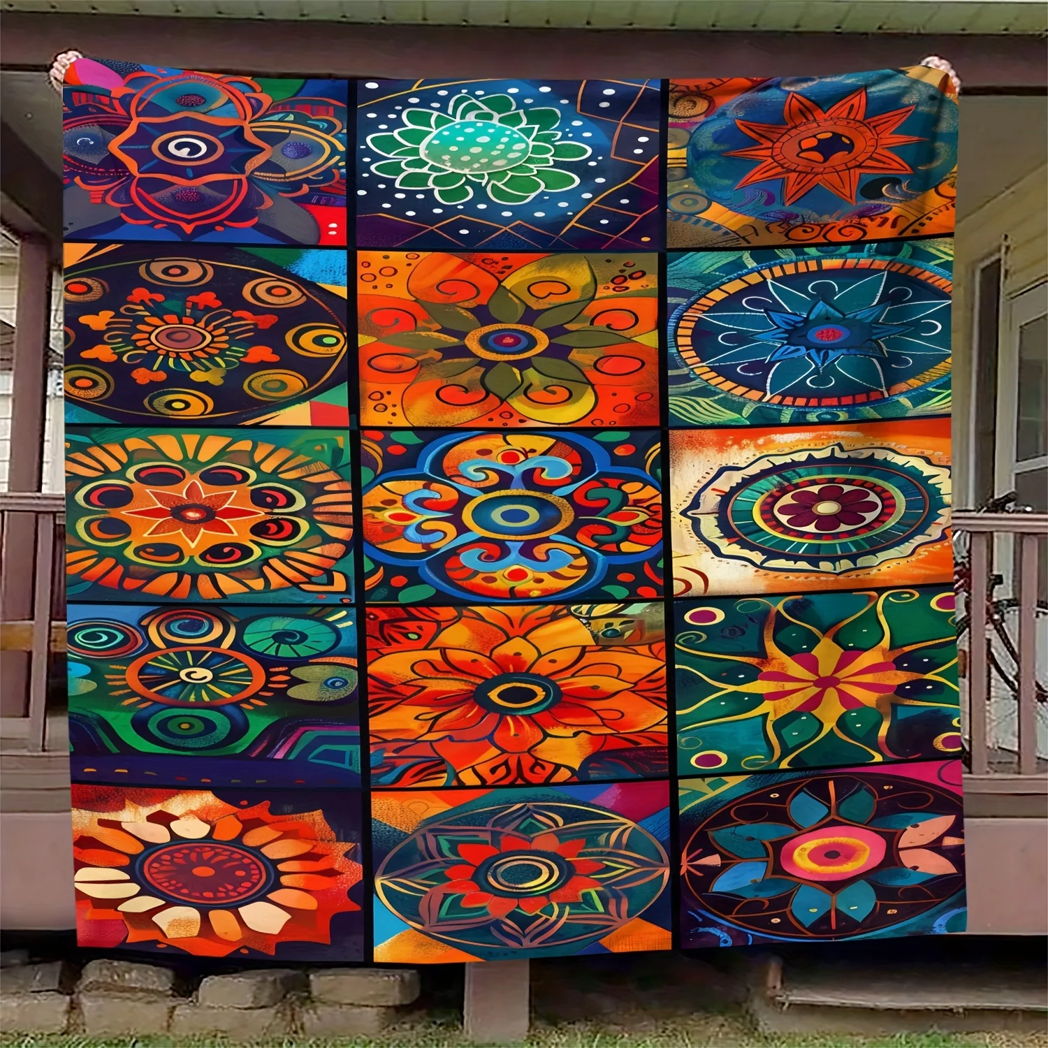 

Уютное фланелевое одеяло Mandala — мягкое, теплое и универсальное для дивана, кровати, офиса и путешествий