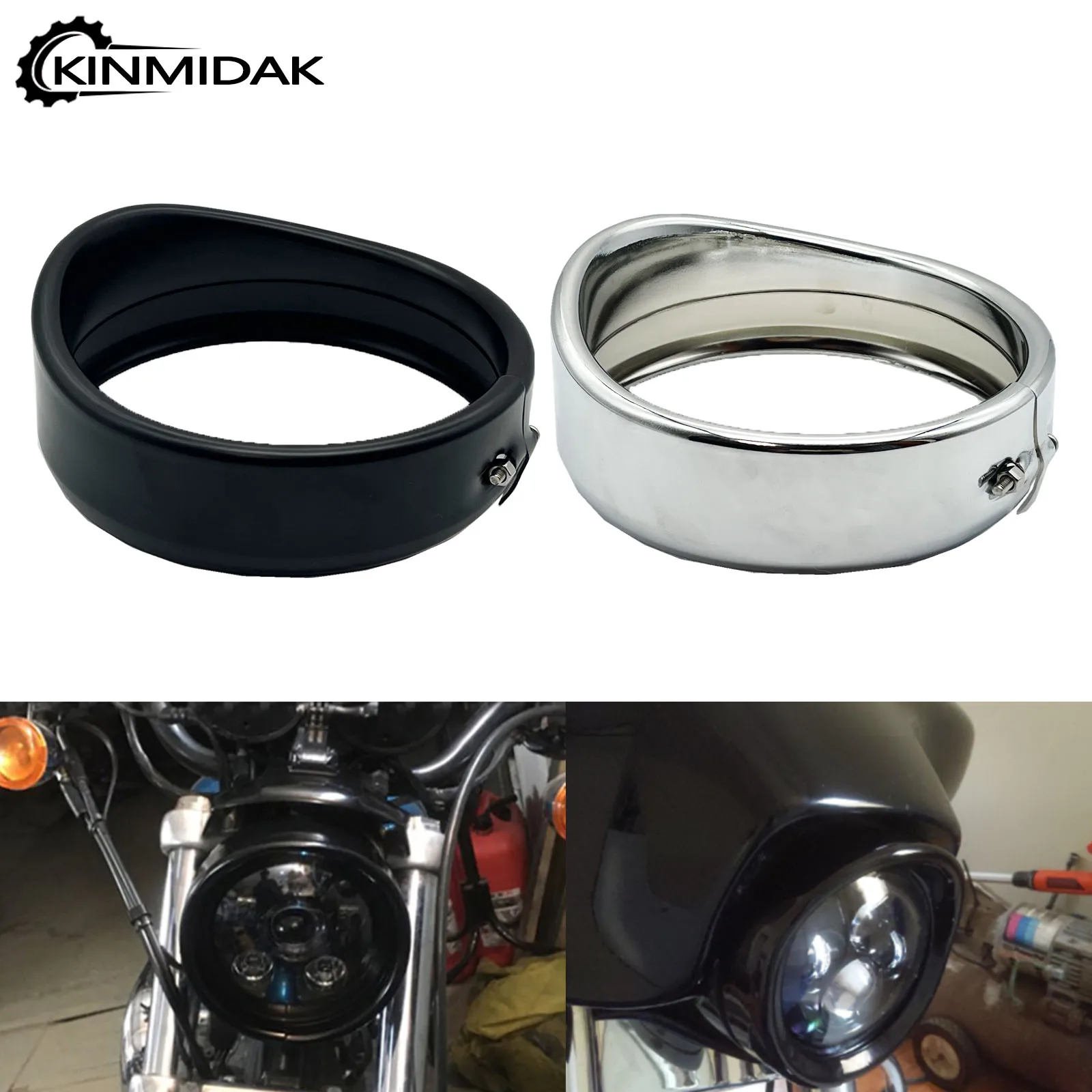 5.75 Inch Visor Headlight Trim Ring 5 3/4\