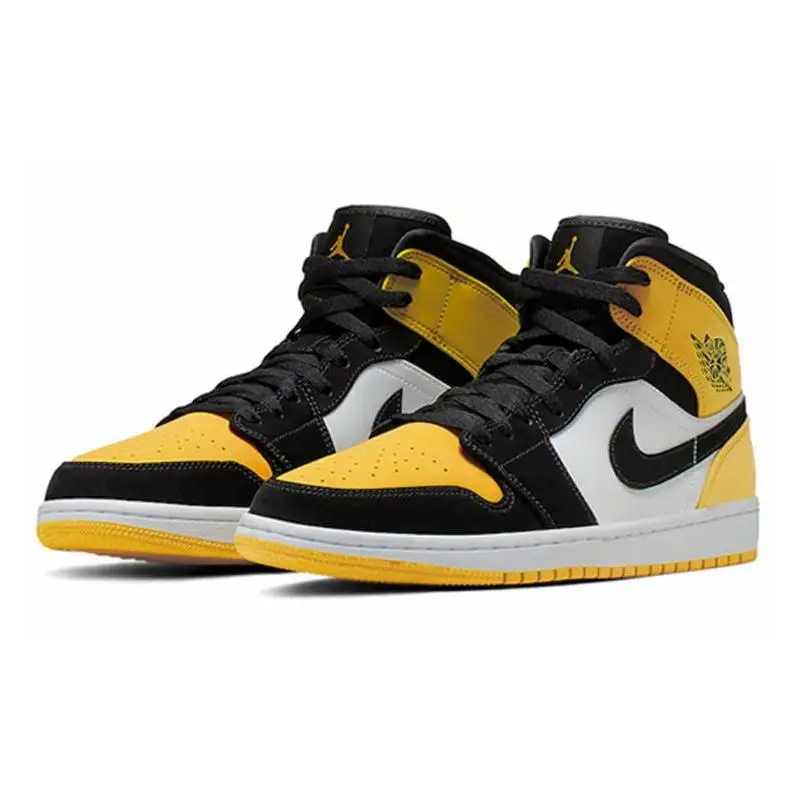 

Кроссовки Nike Jordan 1 Mid 'Yellow Toe Black' 852542 -071