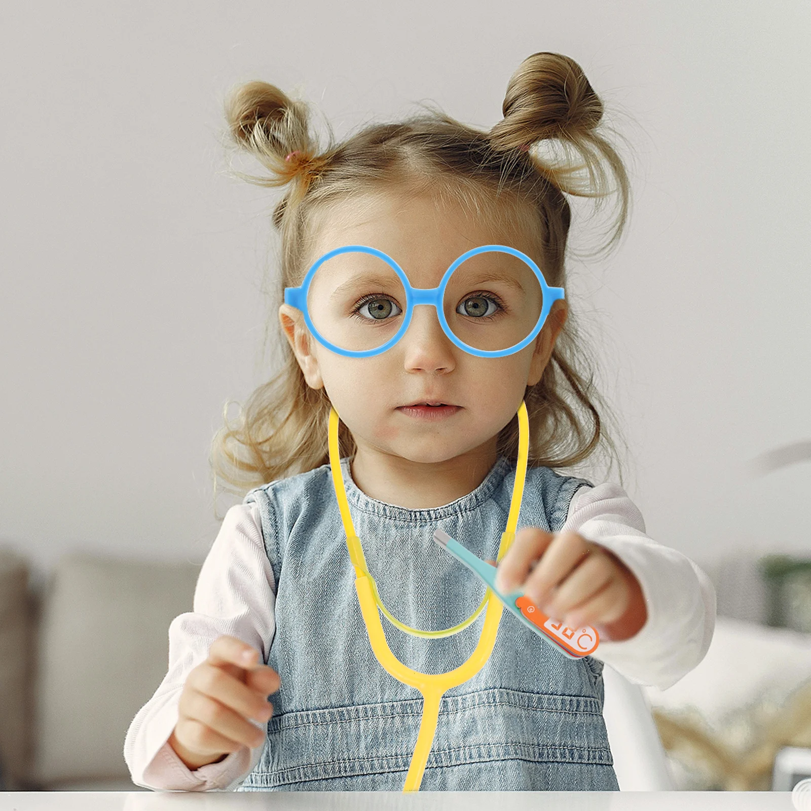 1Set Toddler Doctor Playset Safe High-End Material Fine Craftsmanship Compact Portable Promote Eye-Hand Coordination Creativity