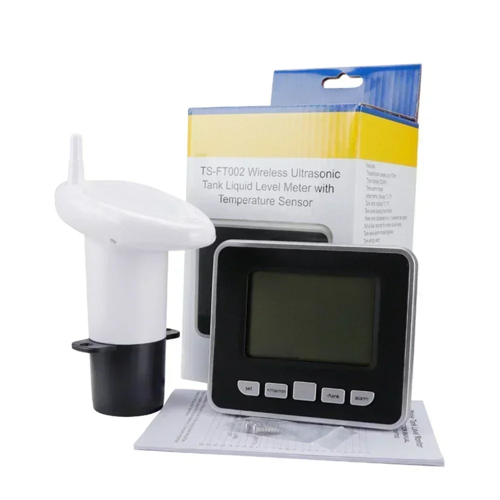 Indicador de nivel de agua ultrasónico inalámbrico, Sensor de tanque de agua, Sensor de nivel de líquido, medidor de temperatura, medidor de