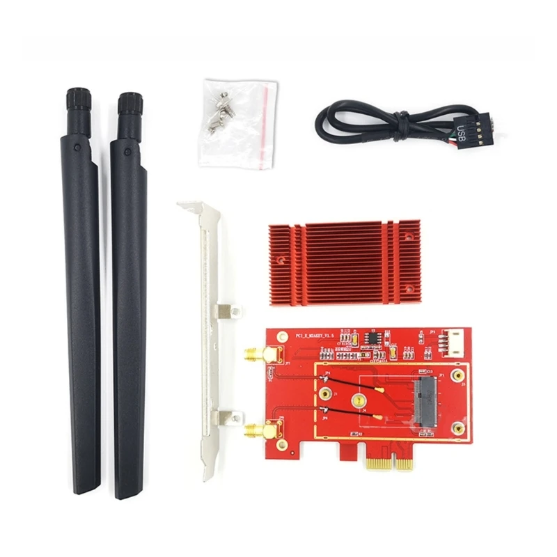 

Wireless Card NGFF- to PCIE PCI-E Converter WiFi+Bluetooth-compatible Dropship