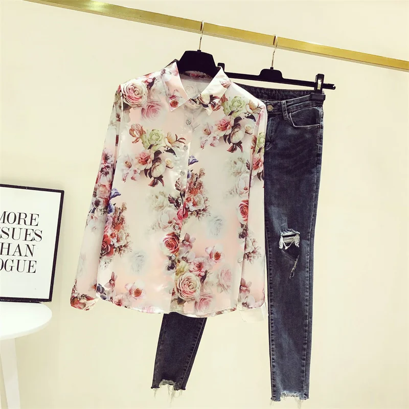 FANIECES S-4XL Summer Autumn Loose Tops Womens Casual Chiffon Blouse Shirt Long Sleeve Fashion Blouses Clothes Blusas Mujer 6370