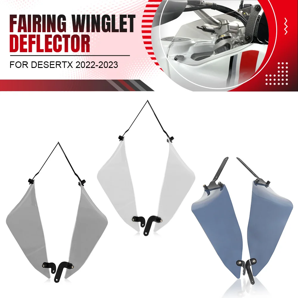 

Motorcycle For Ducati DesertX 2022-2023 Side Spoiler Wind Deflector Fairing Cover Windshield Panel Accessories Stainless Steel