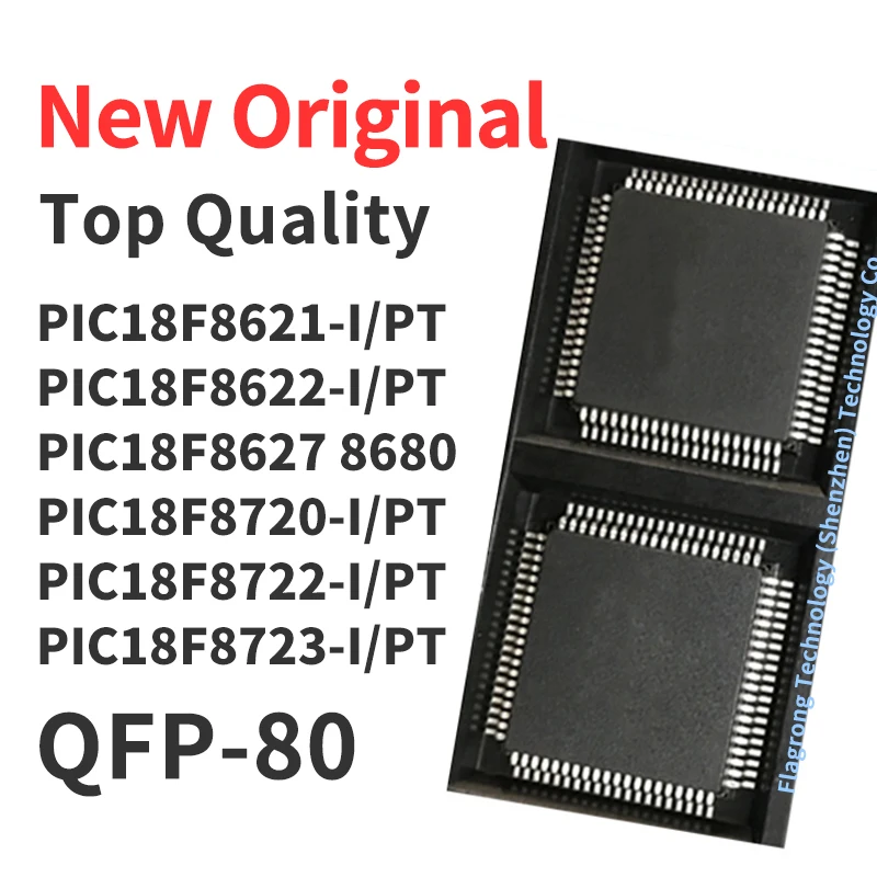 

(1 Pcs) PIC18F8621 PIC18F8622 PIC18F8627 PIC18F8680 PIC18F8720 PIC18F8722 PIC18F8723 -I/PT QFP-80 Chip IC New Original