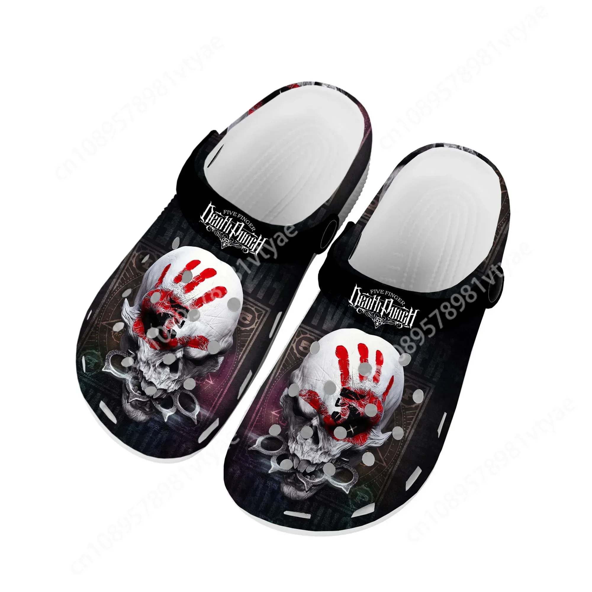 Five Finger Death Punch Home Clogs Custom Water Shoes Mens Women Teenager Shoe Garden Clog Rock Band Sandals Beach Hole Slippers