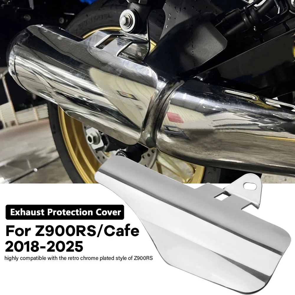 Motorcycle Exhaust Protection Cover Stainless Exhaust Heat Shield Cover For Kawasaki Z900RS Z 900RS Cafe 2018-2023 2024 2025