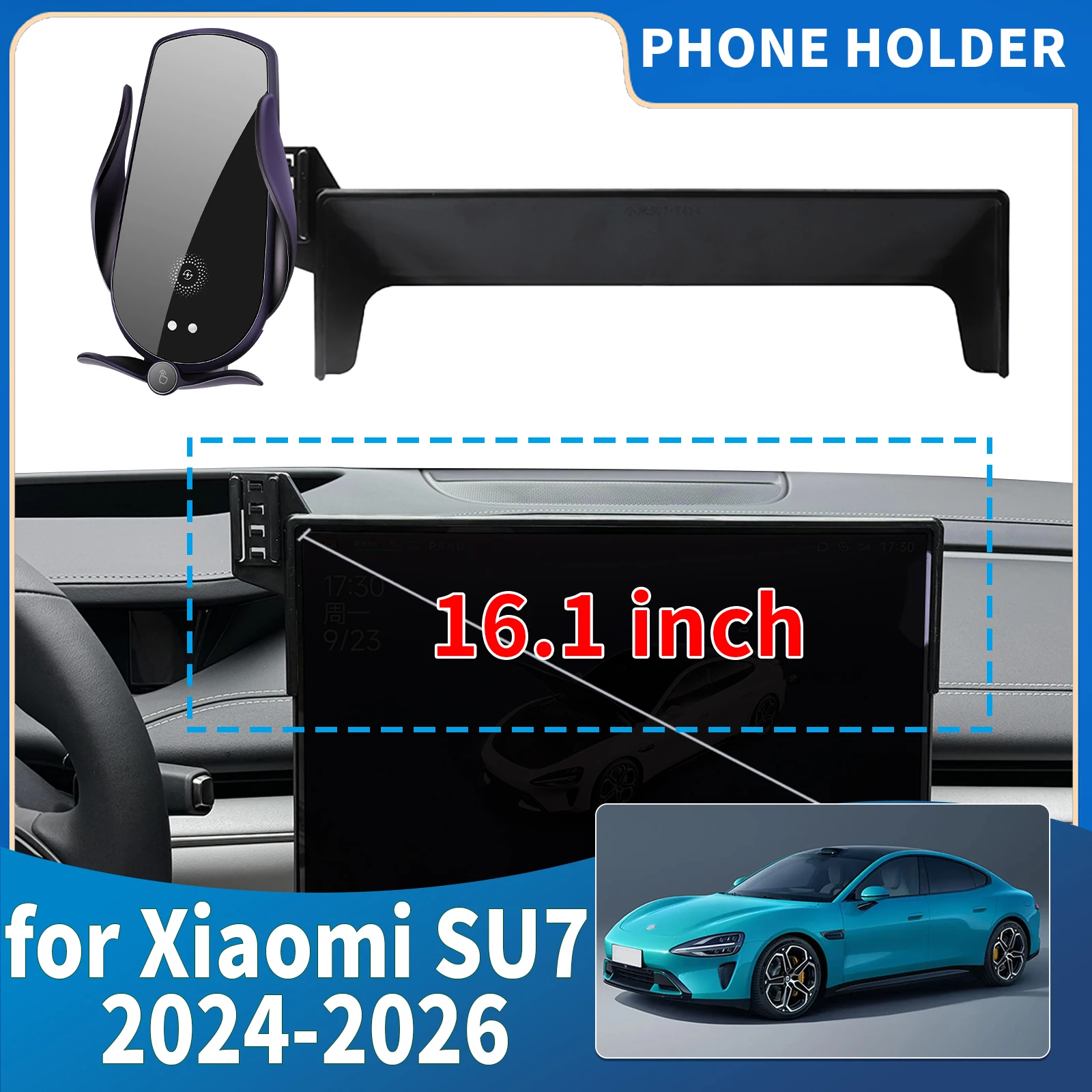 

Подходит для Xiaomi SU7 Xiao Mi MS11 2024 2025 2026, встроенное крепление для экрана, держатель для телефона, автомобильные аксессуары