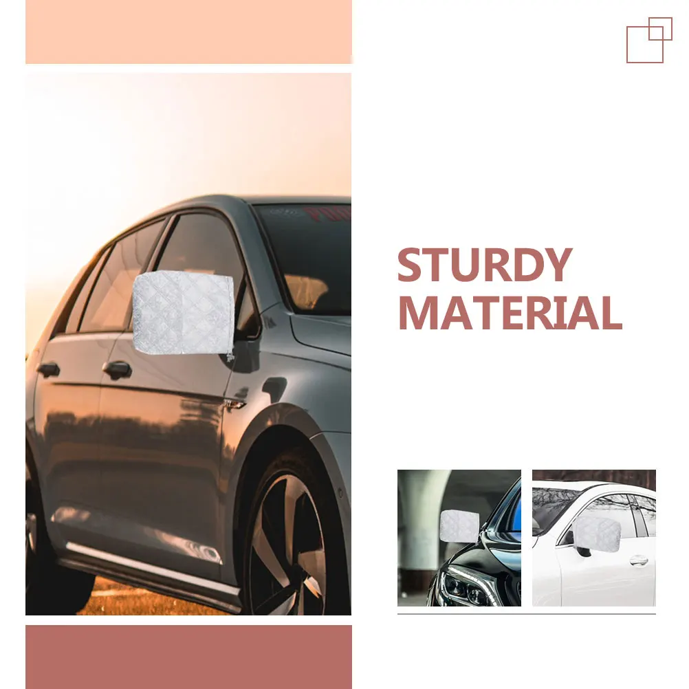 

4pcs Snowproof Rain Cover Rear View Mirror Dust Covers Car Protective Shield Long Life Easy Install Outdoor Use Car Exterior