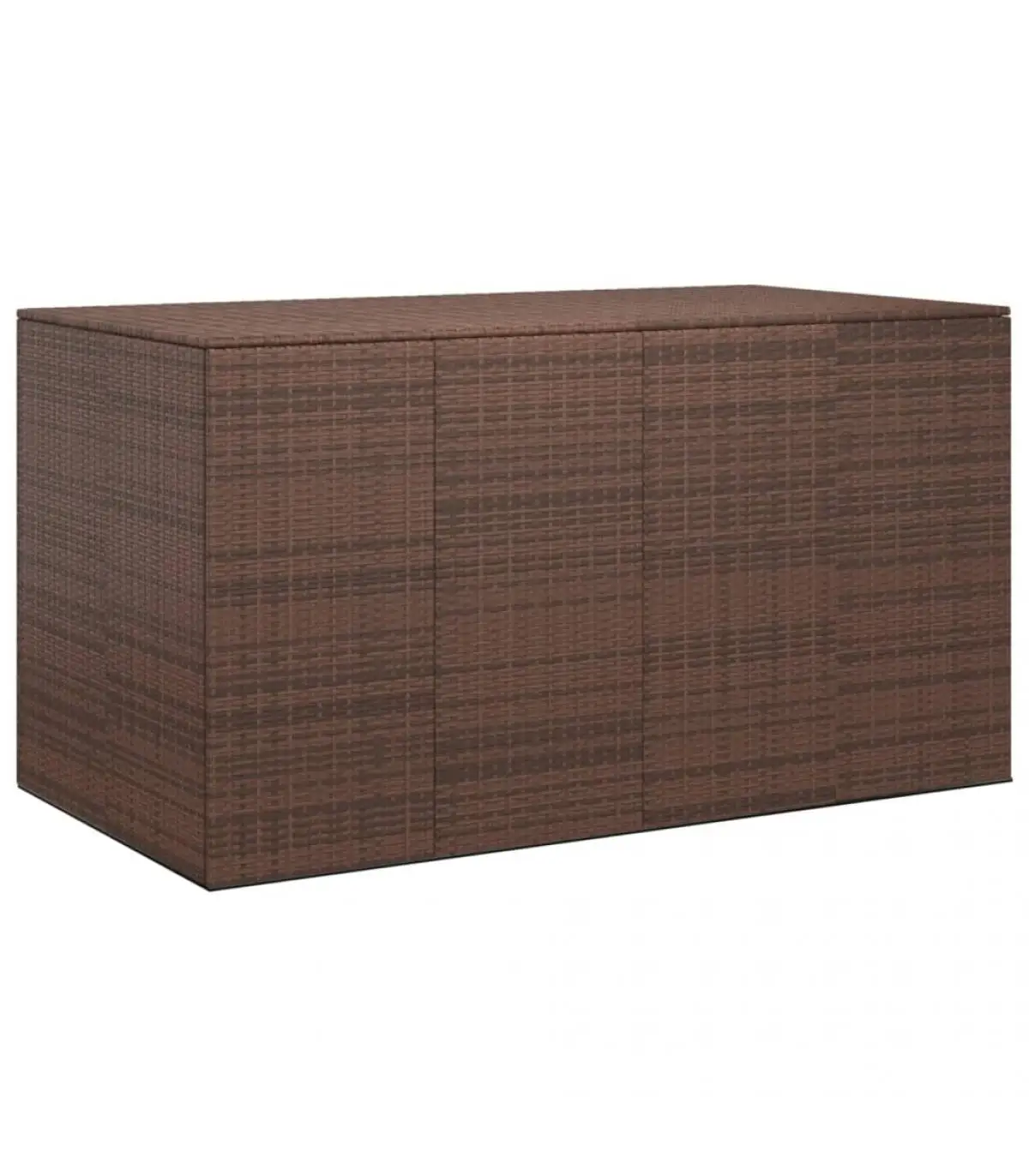 Outdoor storage boxes garden cushion trunk of rattan PE Brown 194x100x103 cm