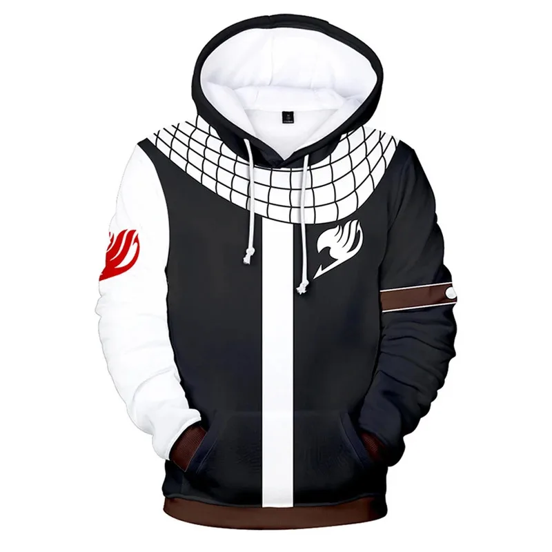 Natsu Fantasy-suéter para hombre, trajes de Hada de Anime, disfraz de cola, Sudadera con capucha, ropa de juego de rol de Halloween para hombre adulto