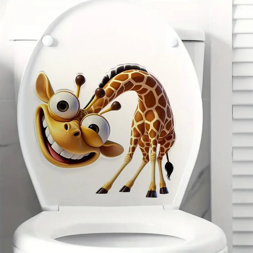 

Cute Yellow Giraffe Vinyl Sticker Bedroom Entryway Living Room Home Decoration Wall Stickers,Waterproof Vinyl Toilet Car Sticker