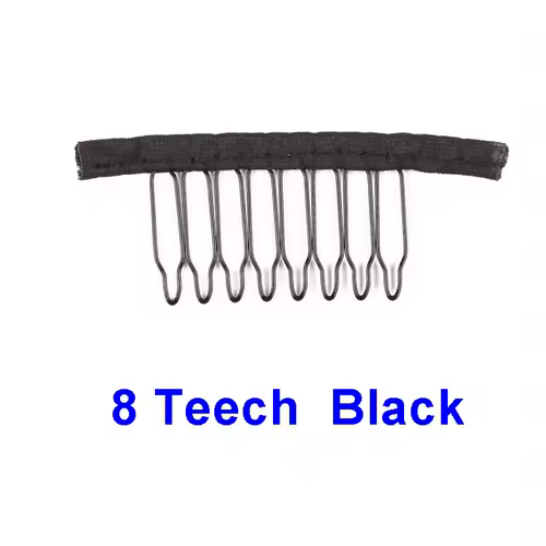 Nunify Wig Comb Clips 4 Teeth Hair Extension Clips Stainless Steel Wig Clips Combs Snap Clips With Rubber For Hair Extension - Image 9