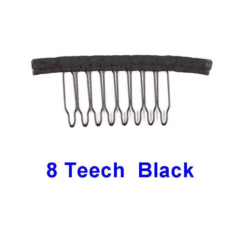 Nunify Wig Comb Clips 4 Teeth Hair Extension Clips Stainless Steel Wig Clips Combs Snap Clips With Rubber For Hair Extension - Image 9