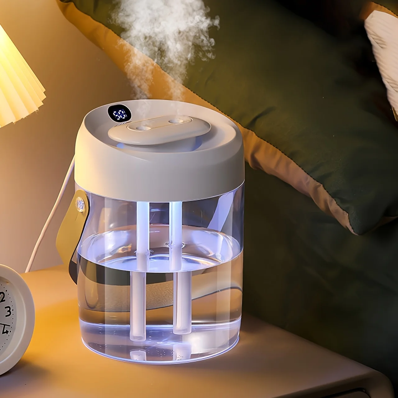 1pc,  Office Cold Fog Evaporative Humidifier Suitable For Portable Handheld Air Humidifiers (with Display Screen) In Large Bedro