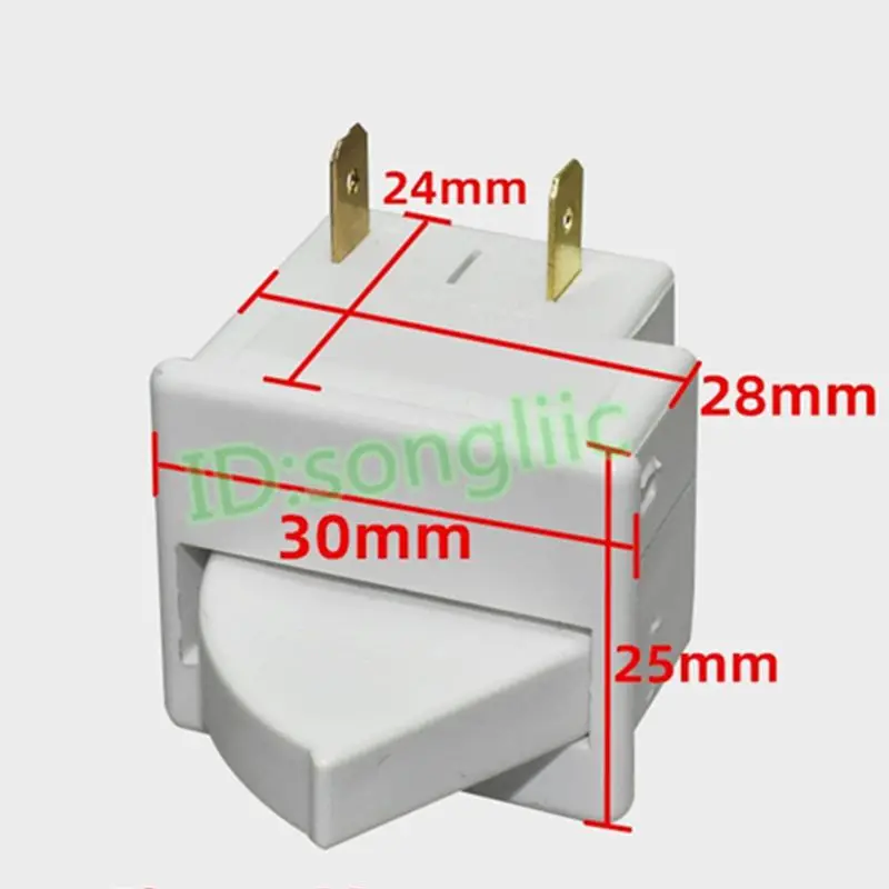 Venda superior geladeira porta lâmpada interruptor de luz substituição geladeira parte cozinha v12798 5a 125v