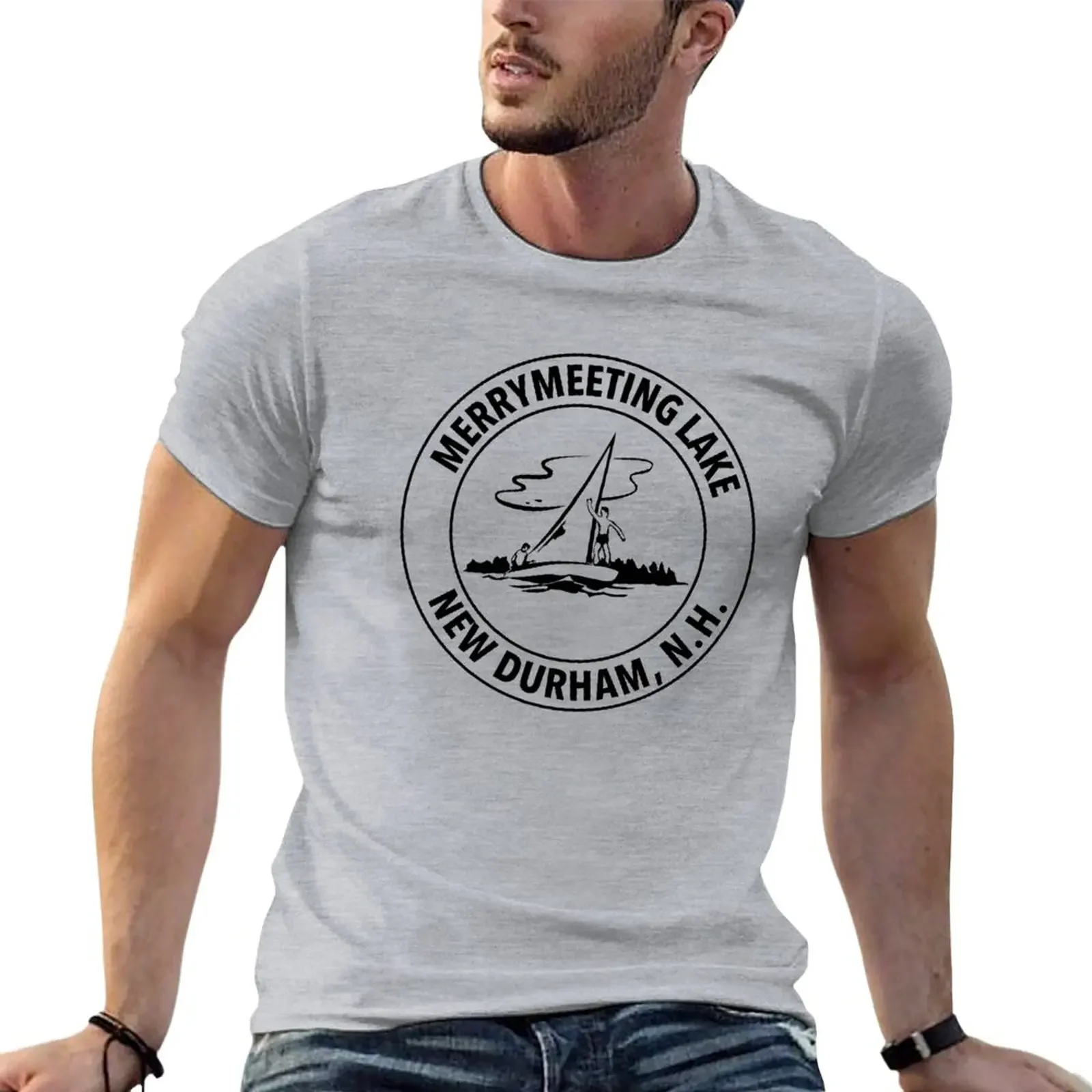 Vintage Merrymeeting Lake Graphic T-Shirt funnys quick-drying aesthetic clothes T-shirts for men cotton