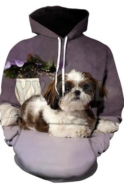 สัตว์สุนัข Scotch Collie 3D พิมพ์ Hoodies Unisex Pullovers ตลกสุนัข Hoodie สบายๆ Tracksuit