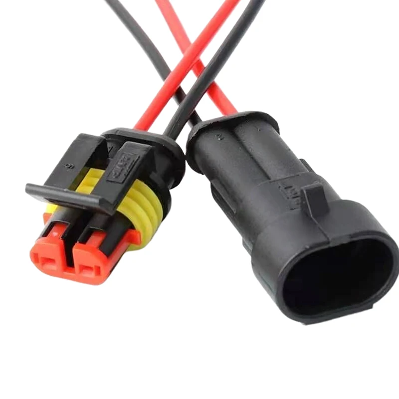 5 Pairs Car Truck Boat Other Wire Connection Accessories 2 Pin Connector Waterproof Connector Male And Female Way 20AWG Wire