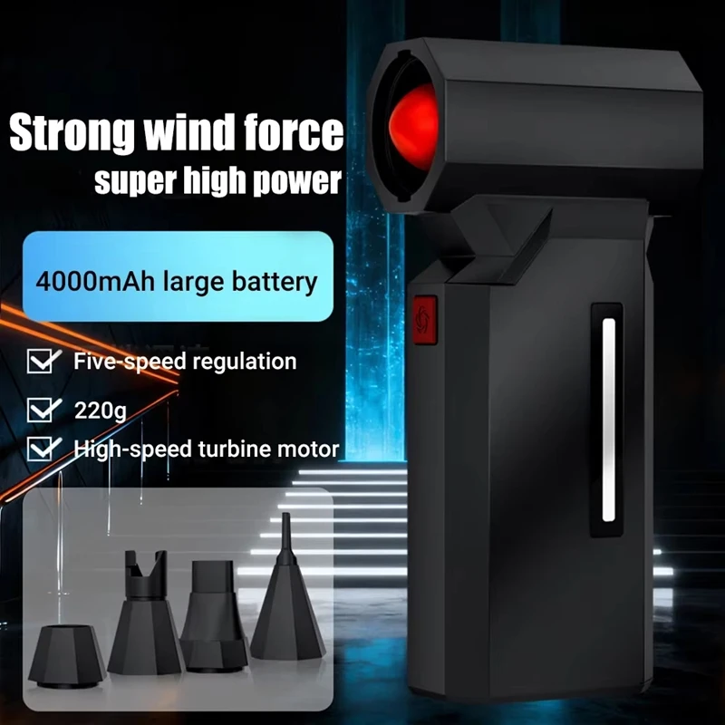 Xiaomi Turbo Jet Fan 130000r/s سوبر قوية منفاخ الهواء فراغ تهب شفط 3in1 لتنظيف الغبار فرش سوبر العنيفة مروحة #3