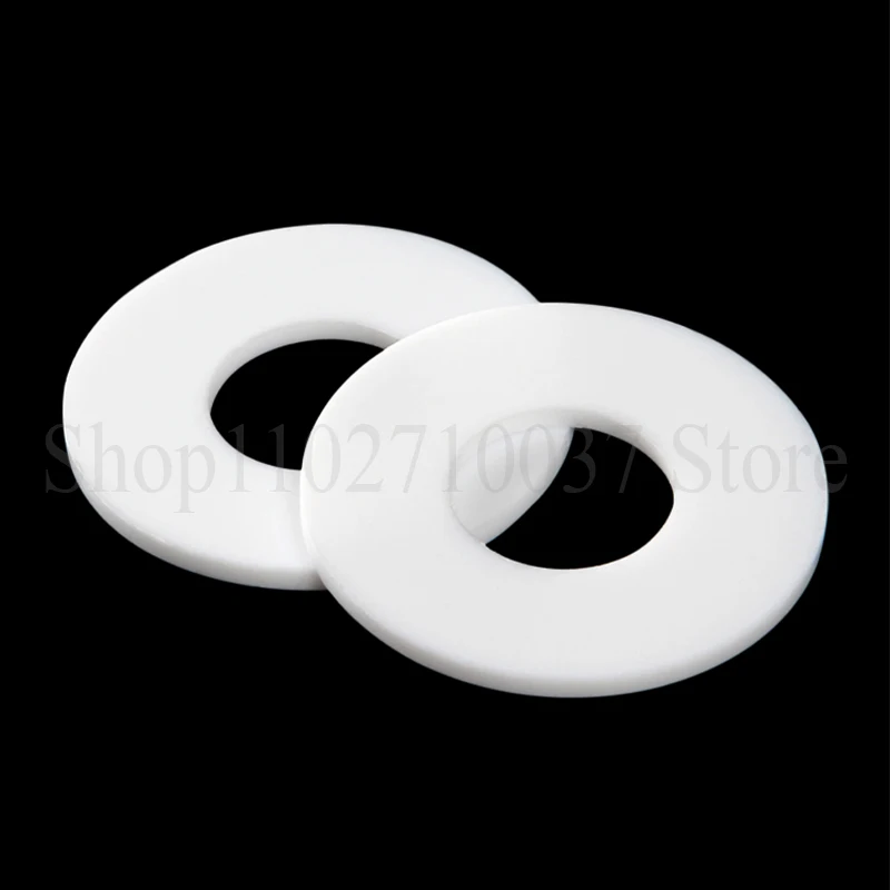 1-100pcs ID=6-426mm Thickness=2/3mm PTFE Gasket Flat Washer Flange Gasket High/Low Temperature Resistant Sealing Gasket