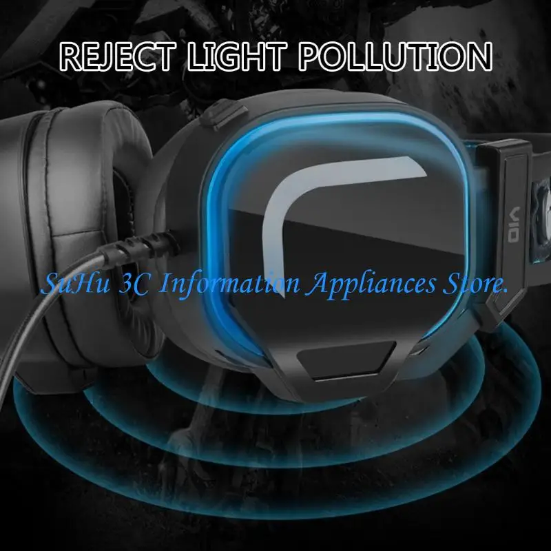  V10 USB 7.1CH Gaming Headphones with Surround Sound, High Protein Leather