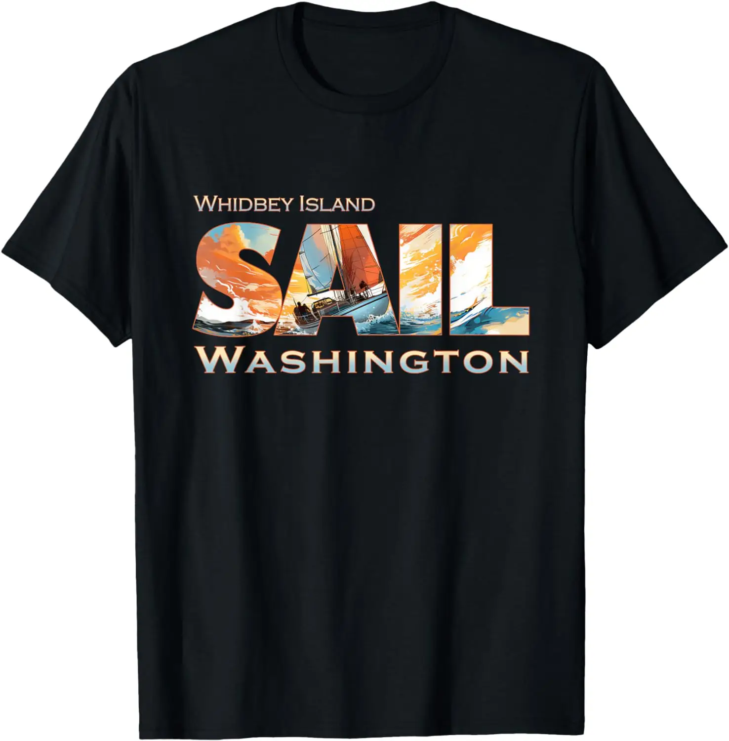 

Whidbey Island Washington Sailing Nautical Sailor T-Shirt