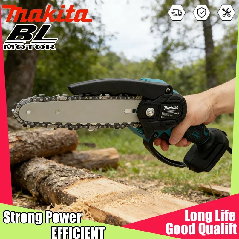 

Электрическая цепная пила Makita 6 дюймов, ручная портативная пила для распиловки древесины, садовая пила для обрезки деревьев, работает от аккумулятора 18В