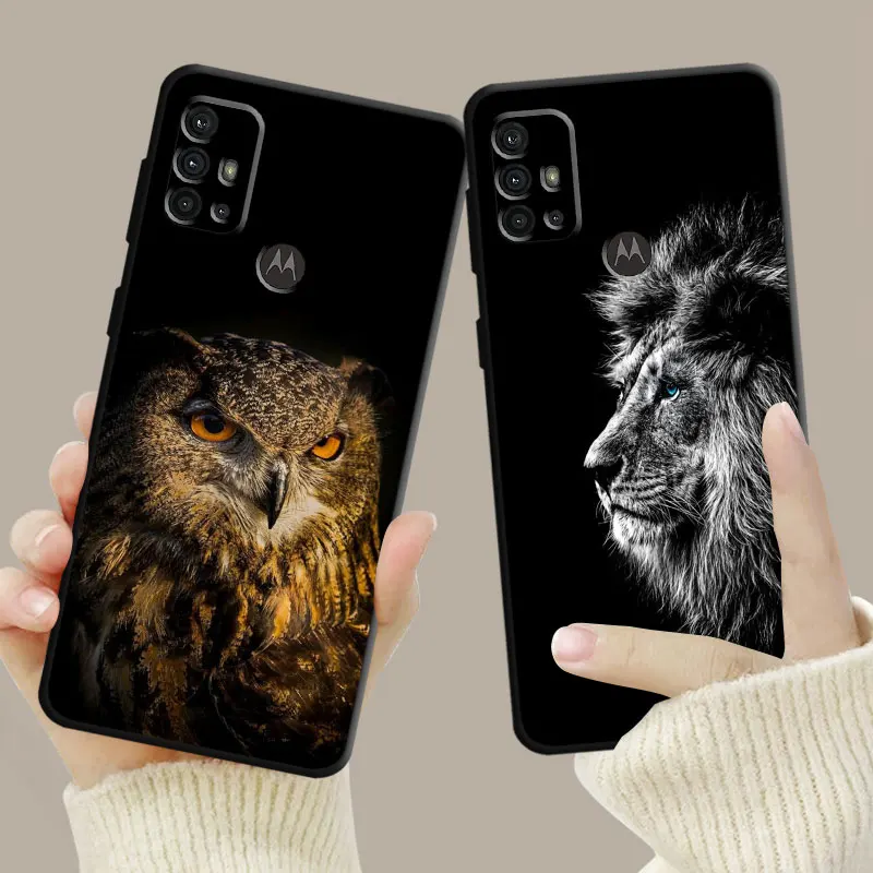 Case For Motorola G200 G60 G50 G31 G30 G22 G9 G8 Power Lite Plus Edge 20Lite 30 One Fusion Animal Hawk Tiger Lion Wolf Dog