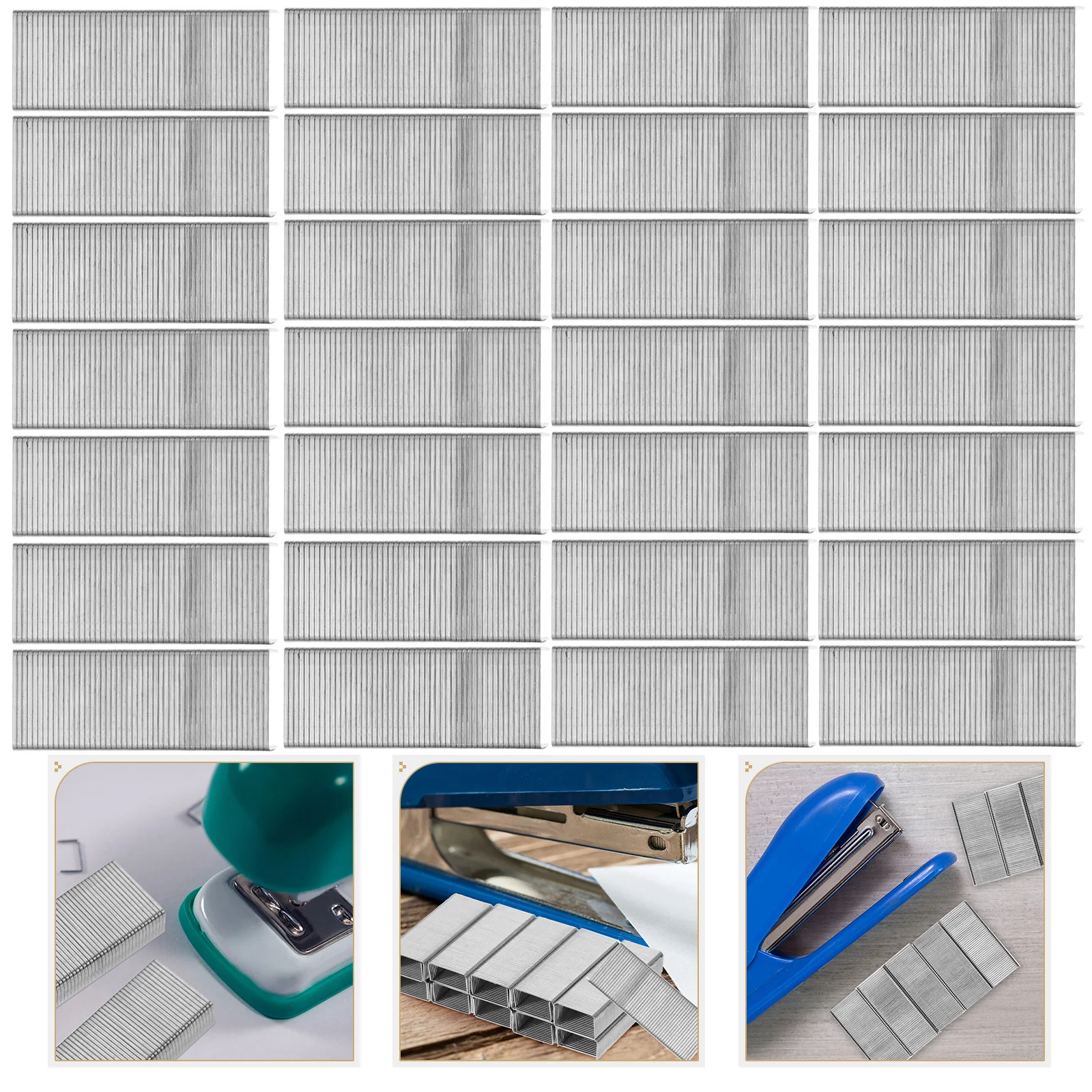 15 Boxes Paper Staples Stationery Standard Stapler Refills Metal Fasteners for Documents Reports Binders Office School Home Use