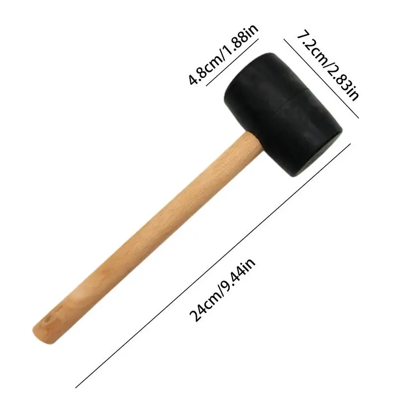 Rubber Hammer Mallet Flooring With Fiberglass Solid Wood Handle Rubber Mallet Hammer For Floor Tile Installation Home Decoration