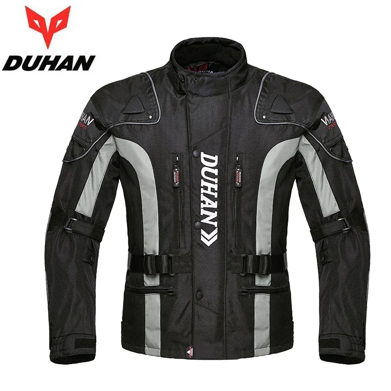 DUHAN Winter Motorcycle Jacket Moto Pants Wear-resistant Motocross Jacket windproof Moto Protector Touring Clothing