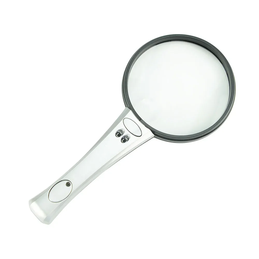 Acrylic Material Lens Portable Handheld Magnifying Glass Big Lens Reading Magnifiers with Led Lights