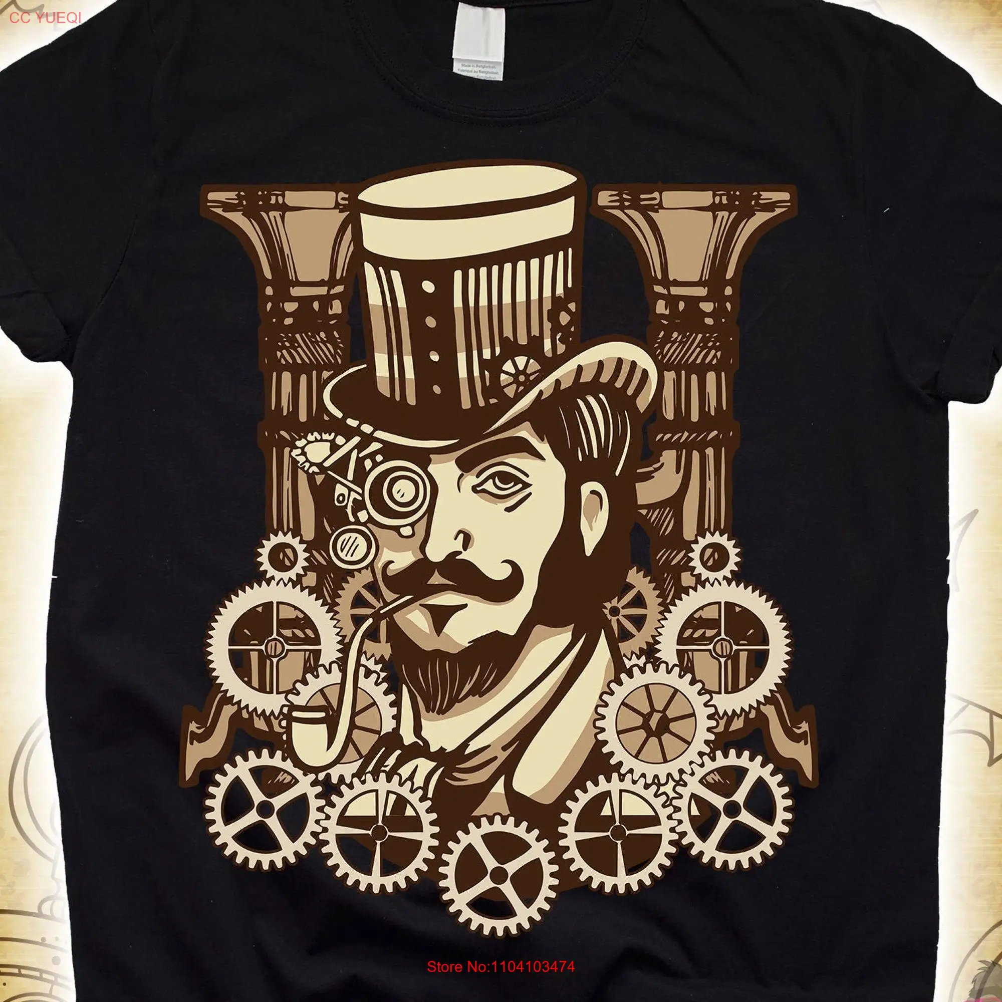 Detective Steampunk T Shirt for Kids Sci Fit Steam punk Art Drawings Aesthetic Fantasy Victorian Era