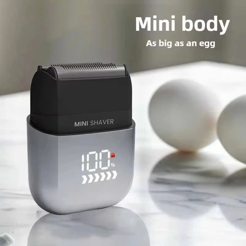 Professional Waterproof Electric Shaver Rechargeable Shaving Machine for Men Digital Display Beard Trimmer Mini Razor