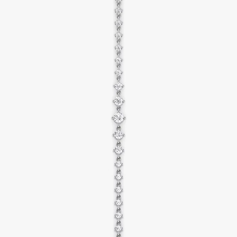 Lnkry Funkelndes 5,0 mm & 4,5 mm & 4 mm rundes Moissanit-Armband für Damen, 14 Karat Gold gefülltes Kettenarmband, trendiger Handschmuck, Geschenke – Detail 6