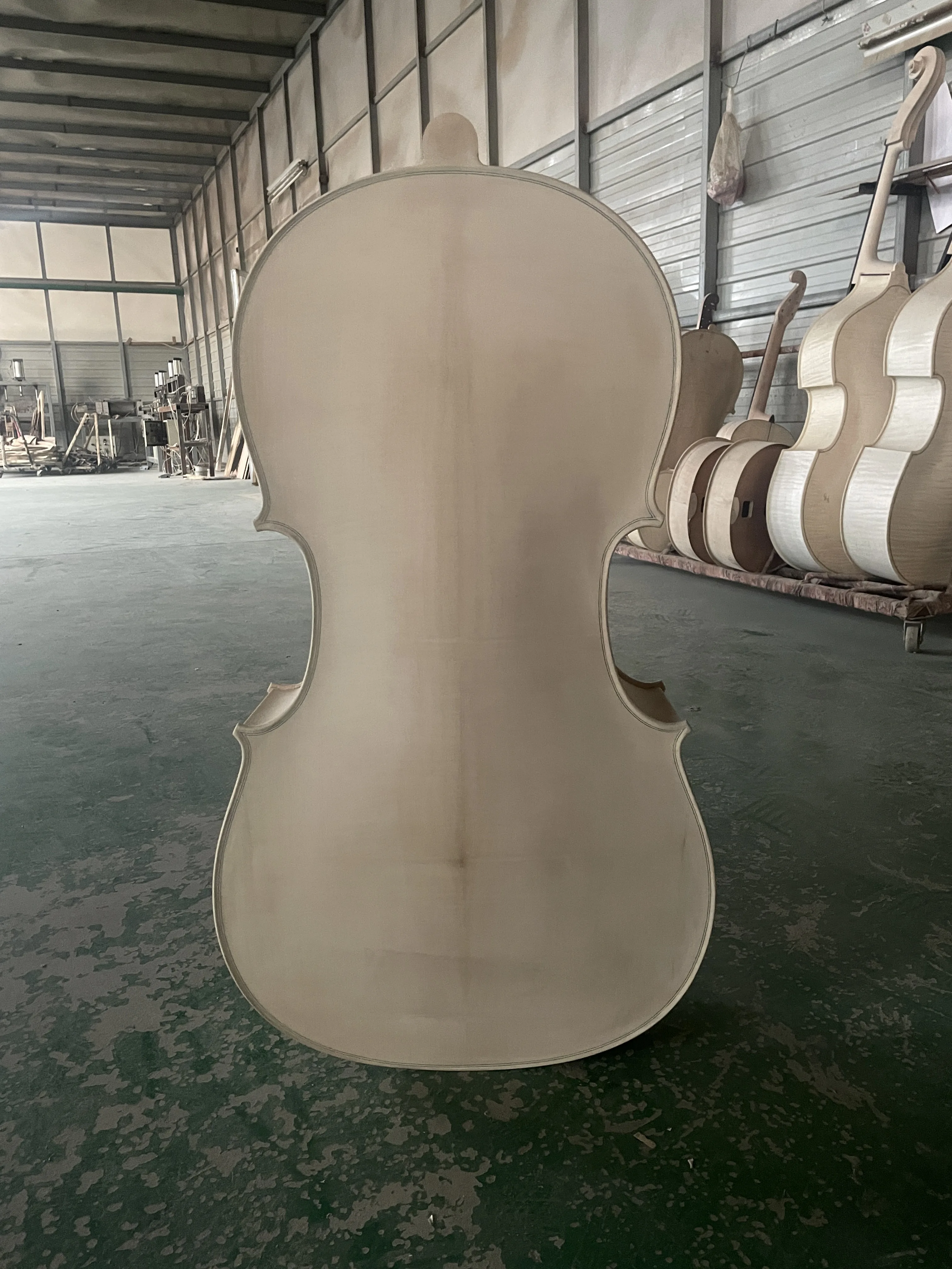 European Semi-Finished Wooden White cello, All Handmade, Body and Neck, 4/4