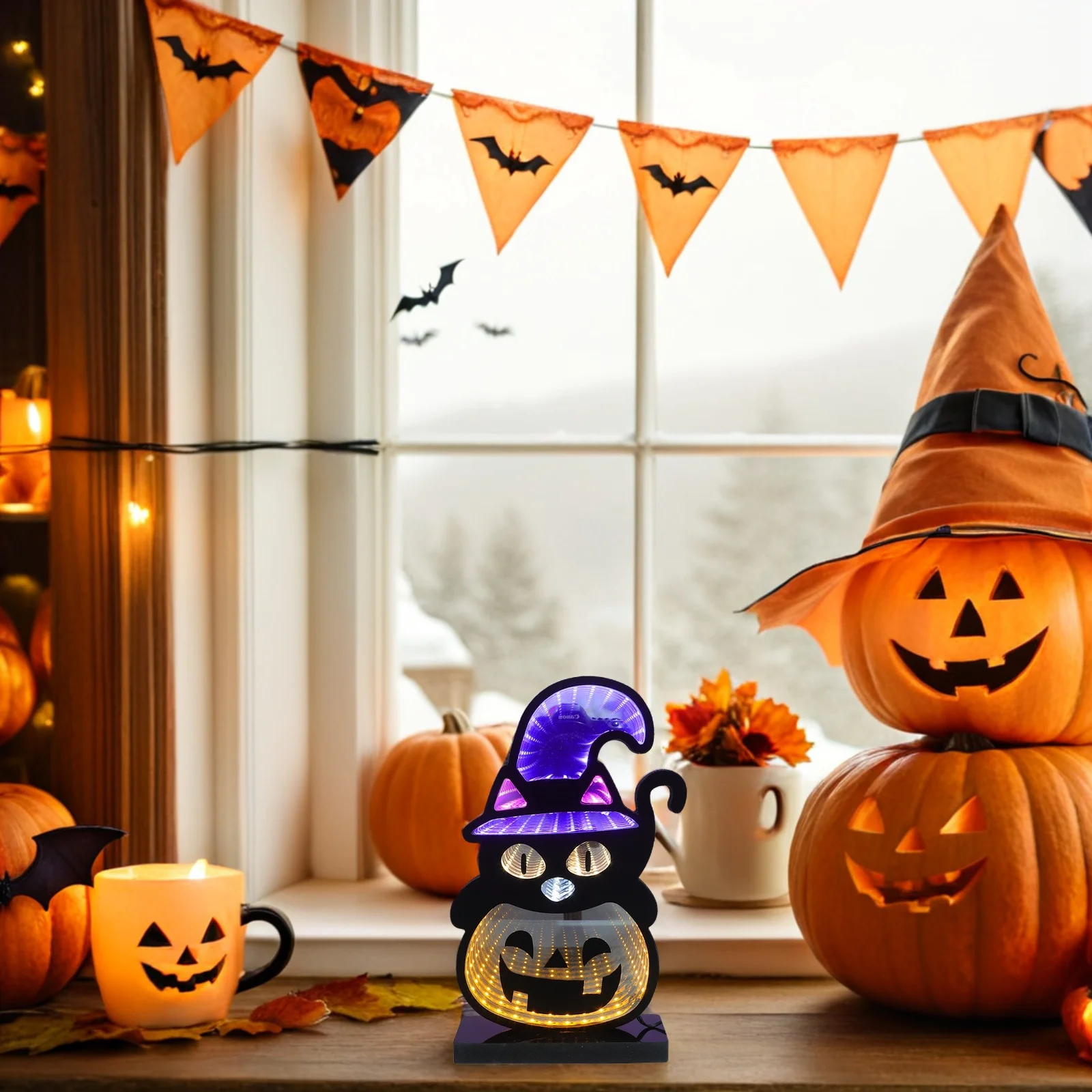 هالوين اليقطين ضوء النيون USB بالطاقة النيون تسجيل قاعدة مصباح ليد الجدول مصباح داخلي هالوين حزب بار ديكور غرفة نوم