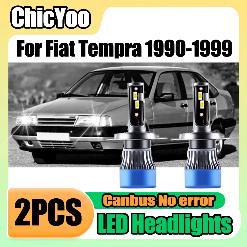 

2X 120W High Power Front Headlights 3570 CSP Chips Canbus No error LED Headlights 6000K White 20000LM For Fiat Tempra 1990-1999