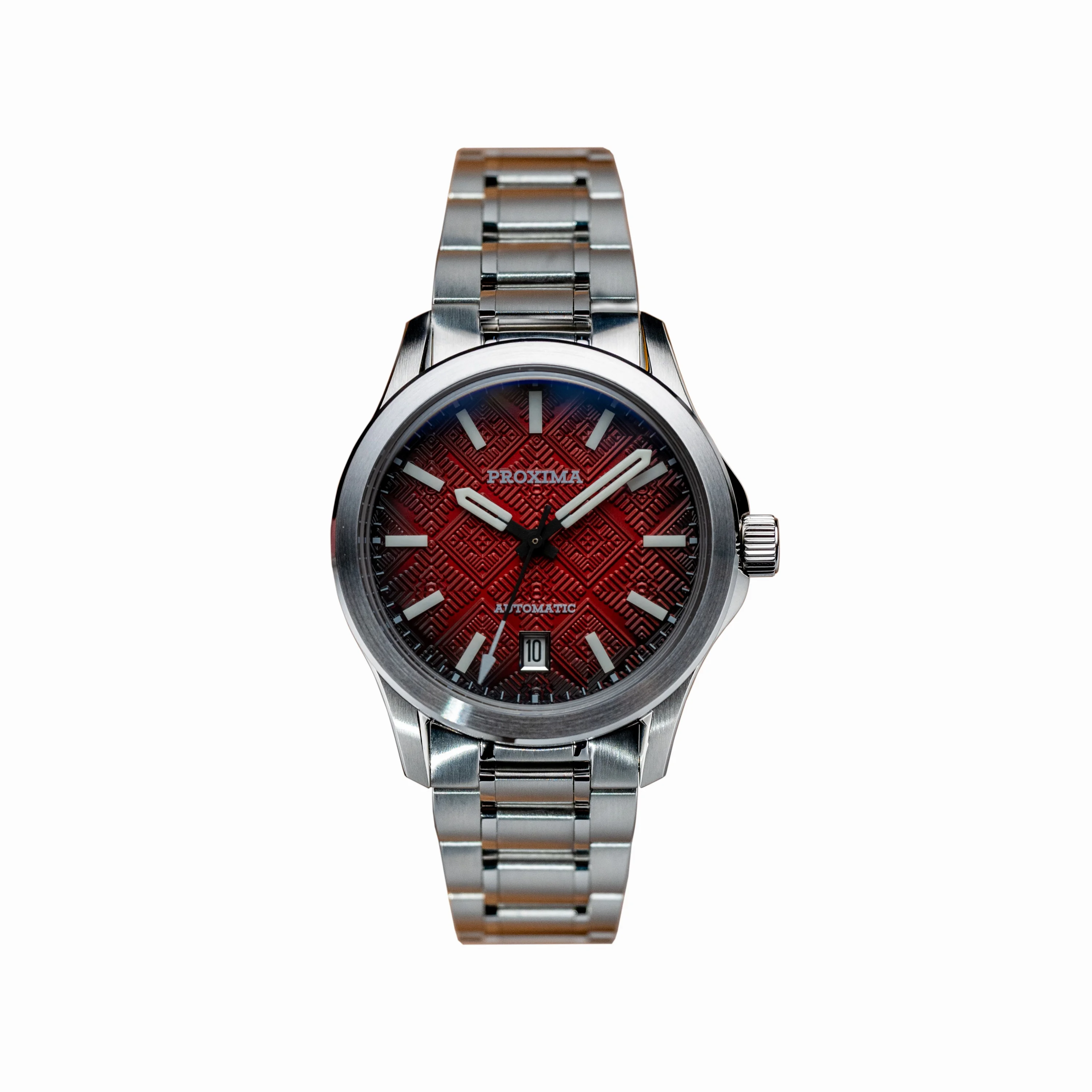 Proxima Men Automatic Watch 39mm Mechanical Wristwatch Diver 10ATM Waterproof BGW-9 Luminous Bubble Sapphire Mirror NH35