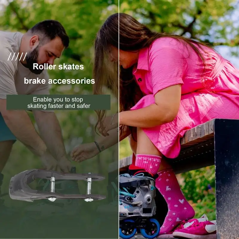 Frenos para patines de ruedas, Toe de patinaje, topes de bloque, accesorios de repuesto para patines en línea, bastidores de freno